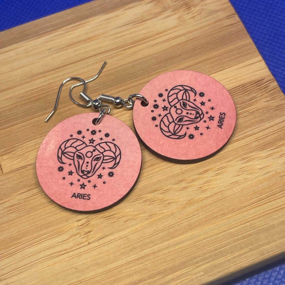 Aries Zodiac Sign Earrings